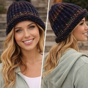 Multicolor Knit Women's Beanie